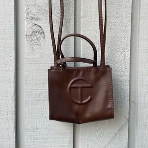 Telfar shopping bag small chocolate